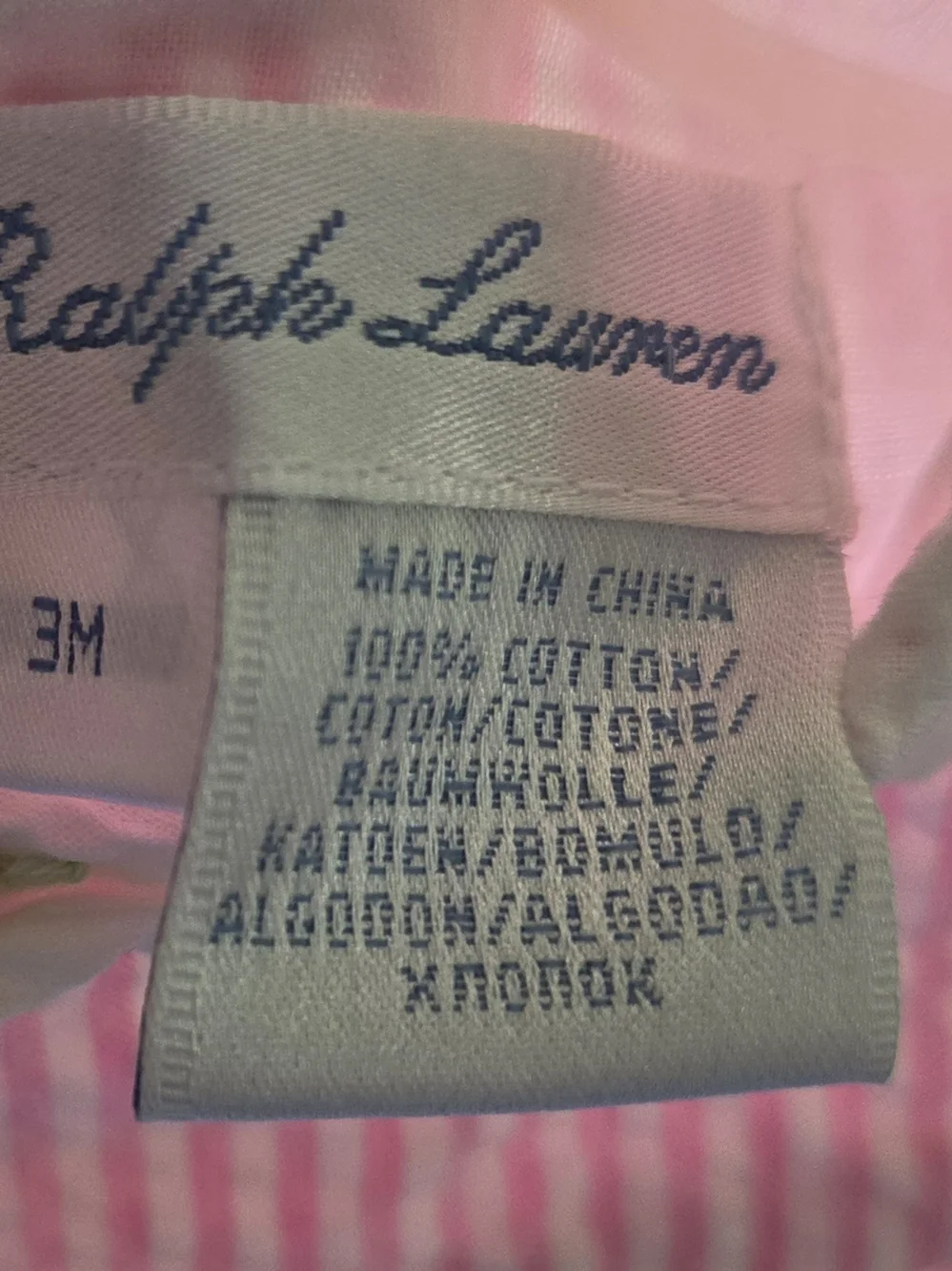 Ralph Lauren Pink Seersucker Dress with Matching Bloomers